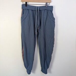 Free People Joggers Sweatpants Small Striped Leg Pockets Loungewear Softgirl